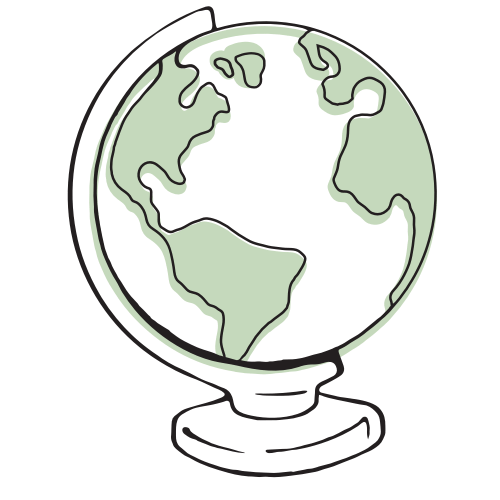 illustration globe green